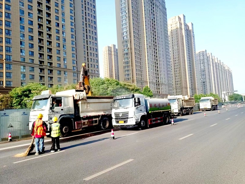 濟寧常青路重點項目施工進行中